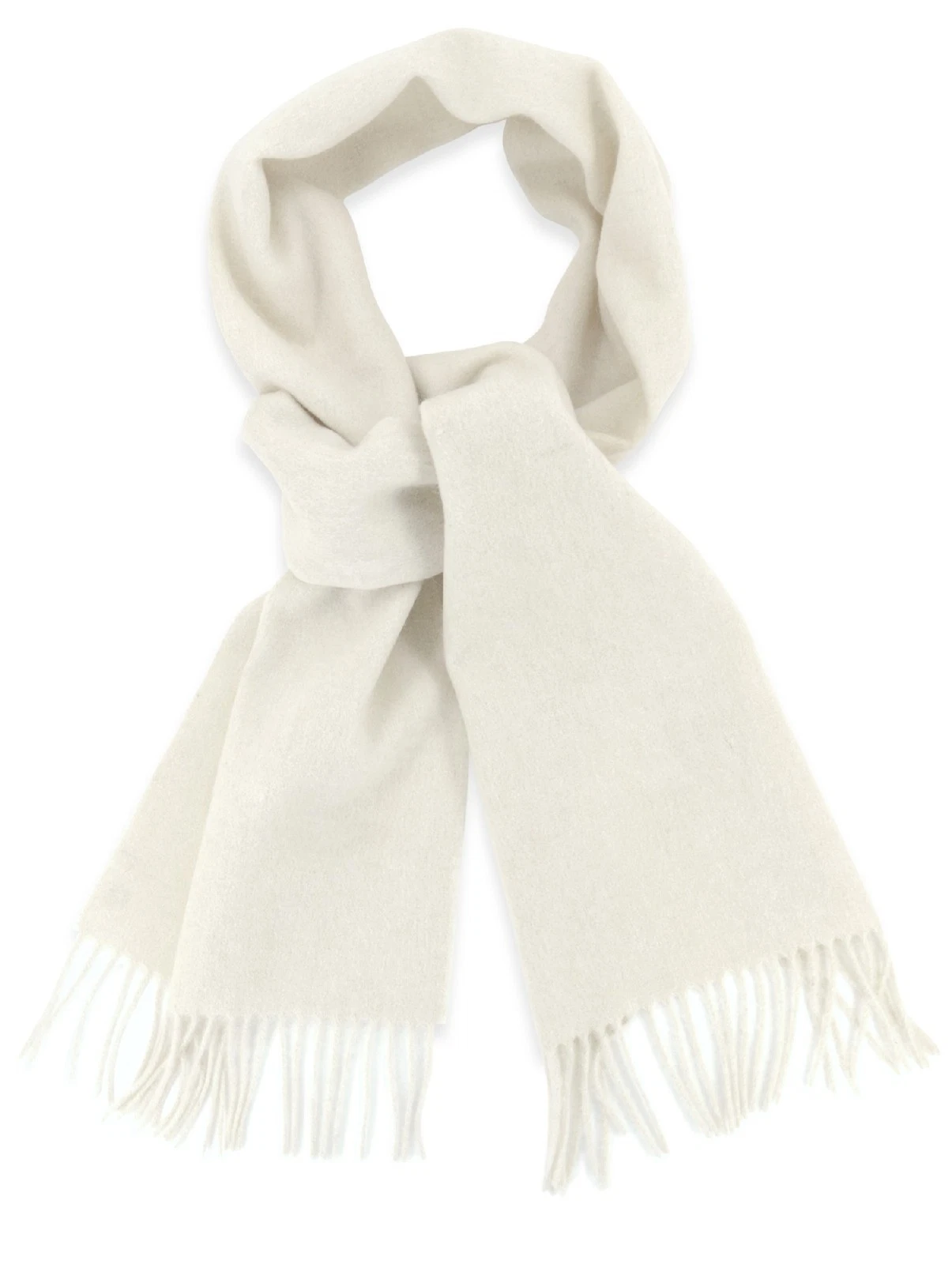 Biagio 100% Wool NECK Scarf Solid Cream Color Scarve for Men or Women