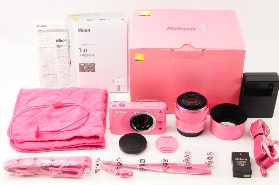 [MINT ] Nikon 1 J1 Pink Digital Mirrorless Camera + 30-110mm VR Lens FROM JAPAN - Image 2 of 4