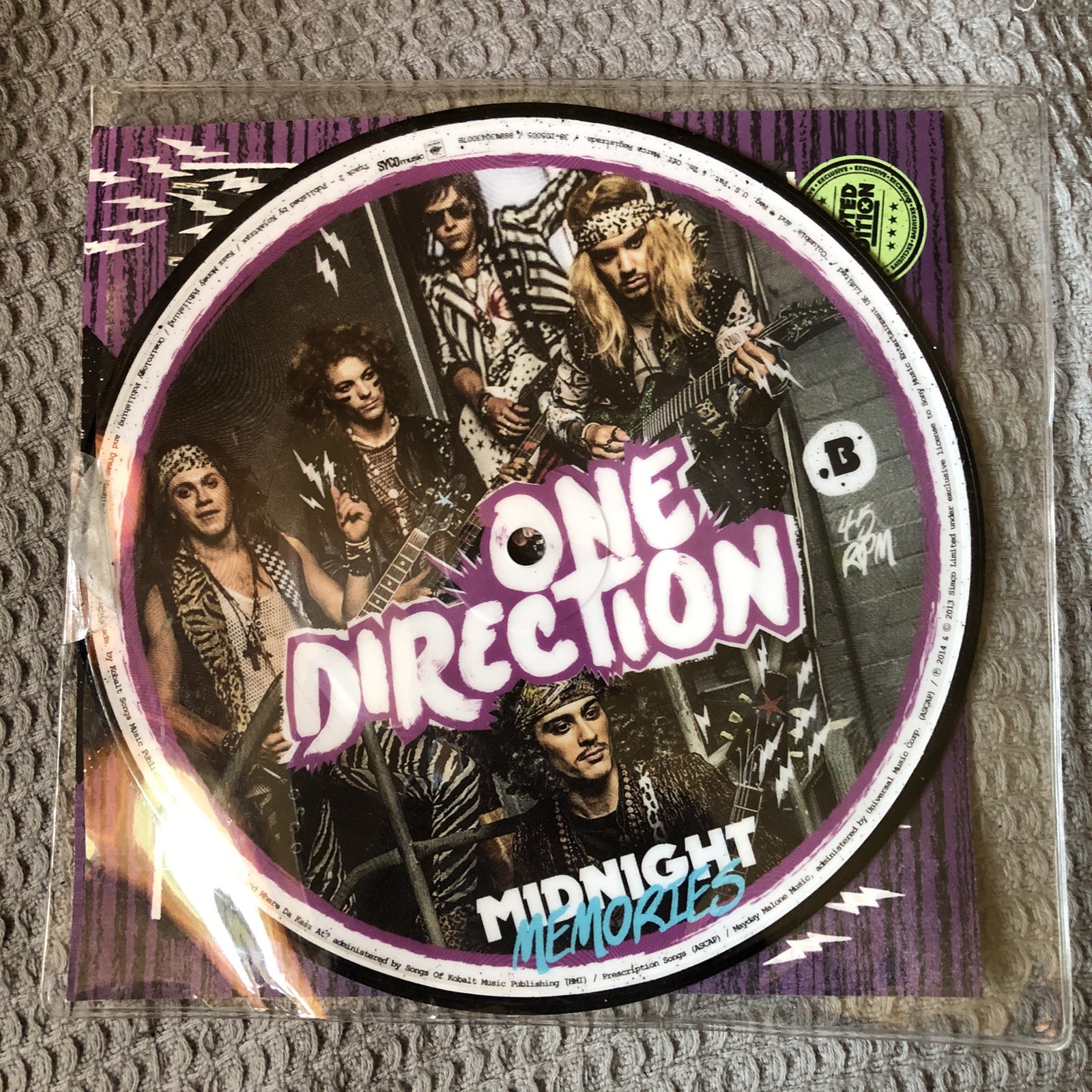 One Direction Midnight Memories Promotional Vinyl - Rock Me from This Is Us 2014