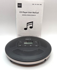 Hott CD903TF Portable Bluetooth CD Player Black w/chrgr headphone manual box