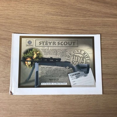 GUNS138 MAGAZINWERBUNG 6X9 STEYR ''JEFF COOPER'' SCOUT SYSTEM