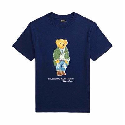 Polo Ralph Lauren Men s Navy Polo Bear Graphic Logo Crew Neck T-Shirt Size L