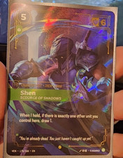 SHEN - SCOURGE OF SHADOWS (OVERNUMBERED) 170/166 Vendetta Riftbound Foil NM US — live eBay listing