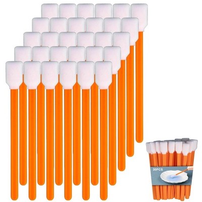 30-Pack Foam Cleaning Swabs 5.09''   Applicator for Crafts, Printers & Car