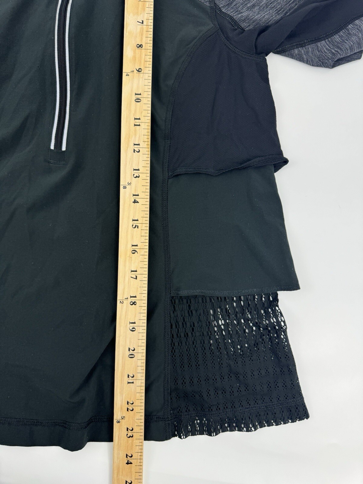 Lululemon Sun Runner Hybrid Pullover Shirt Jacket Sz 8 Black Grey Women’s