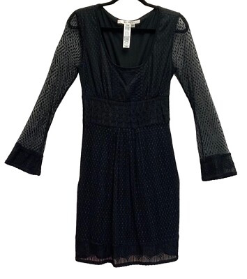 max studio black lace dress Chic Max Studio Black Log Sleeve