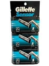 gillette sensor cartridges 15 total count scuffed packaging
