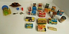 vtg 34x Assorted Kitchen Accessories Box Dollhouse Miniature Food Cupboard Lot