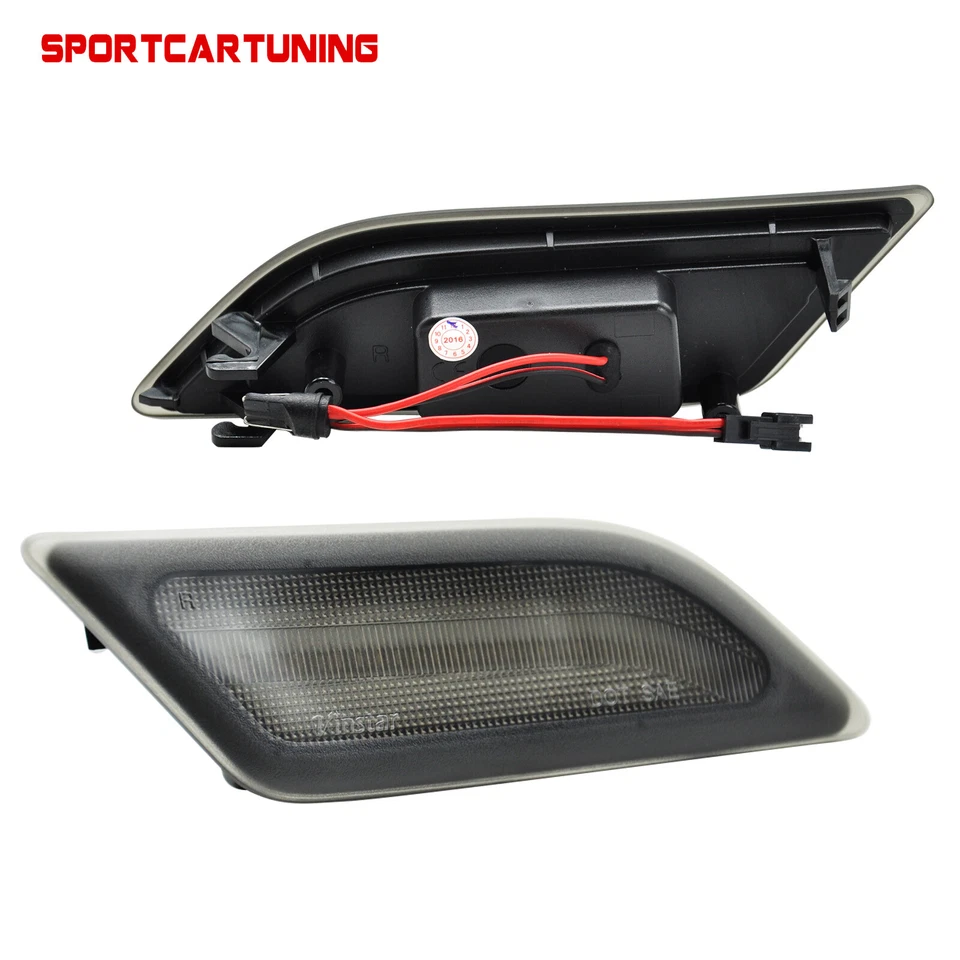 Smoked LED Side Marker Lights For 12-14 Mercedes Benz W204 C250 C300 C350C-Class Foto 4 de 4