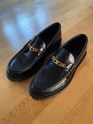CELINE KLOBIGER MARGARET TRIOMPHE LOAFER MIT KETTE AUS POLIERTEM STIERLEDER Gr45