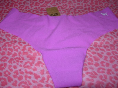 Victoria's Secret PINK Sexy Thong Raw Cut No Show House Party Purple NWT