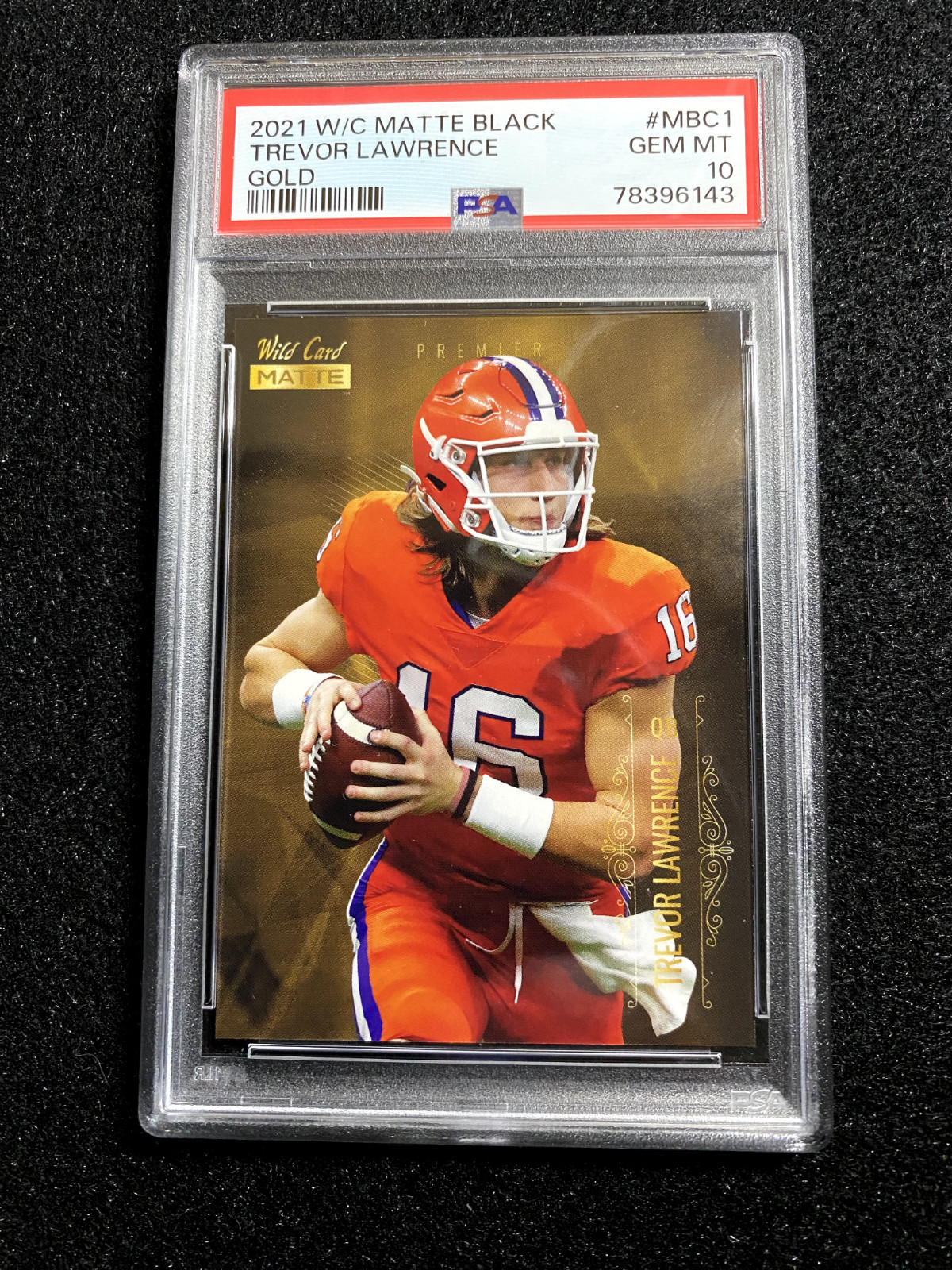 Trevor Lawrence Wild Card Matte Black #MBC1 Gold