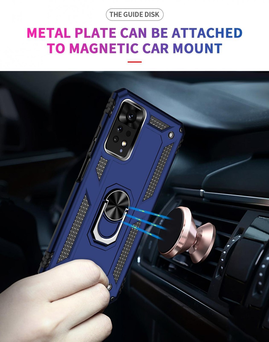 Cover Pixfab Per Xiaomi Redmi Note 11 4G Con Anello E Vetro Temperato - Antiurto