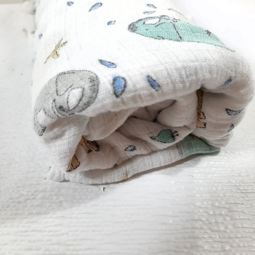 Aden + Anais Ellie Elephant Baby Blanket Bird swaddle Bamboo Blue Gray Yellow - Picture 6 of 7