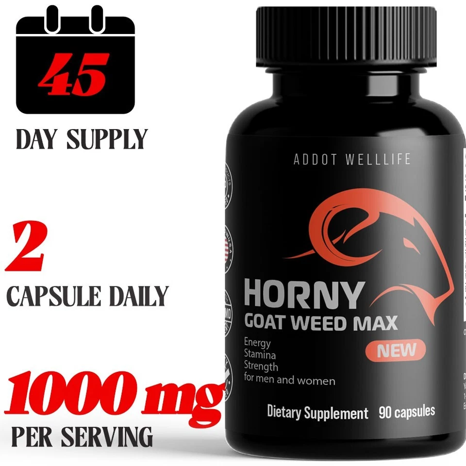 Horny Goat Weed para Hombre con Horny Goat Weed, Energía, Resistencia 90 cápsulas Foto 3 de 4