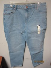 Terra  Sky Women's High Rise Straight Leg Light Wash Jeans Size 18W Petite
