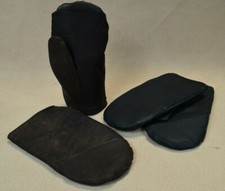 Handschuhe Fausthandschuhe Fäustlinge Fellhandschuhe Kanin Leder Gr.8