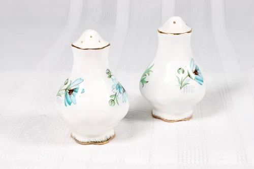 Vintage ROYAL ALBERT  Bone China MARGUERITE Pattern Salt & Pepper Shakers