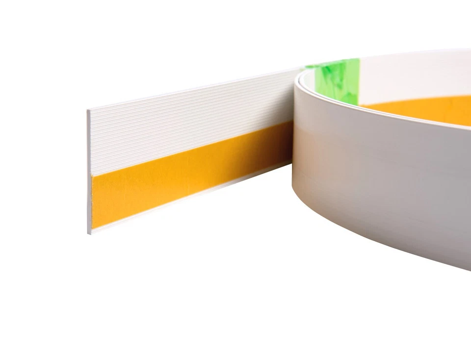 Kunststoff Abdeckleiste Kunststoffleiste Flachleiste weiß selbstklebend Rolle - Bild 4 von 4