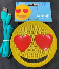 Jamoji Wireless Speaker Yellow Smiling Heart Love Struck USB Charger HX-PEM03