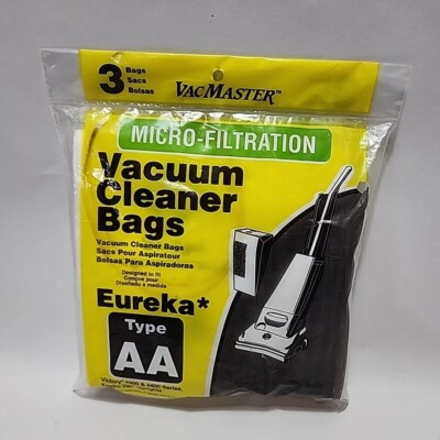 New Eureka Type AA Vacuum Cleaner Bags Vacmaster - Pack Of 3
