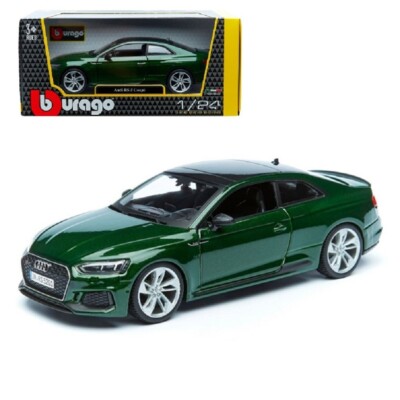 Audi RS 5 Coupe Grün Metallmodell Bburago Sammlung Maßstab 1:24