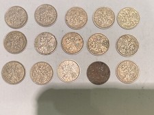 Queen Elizabeth II Sixpence X 15