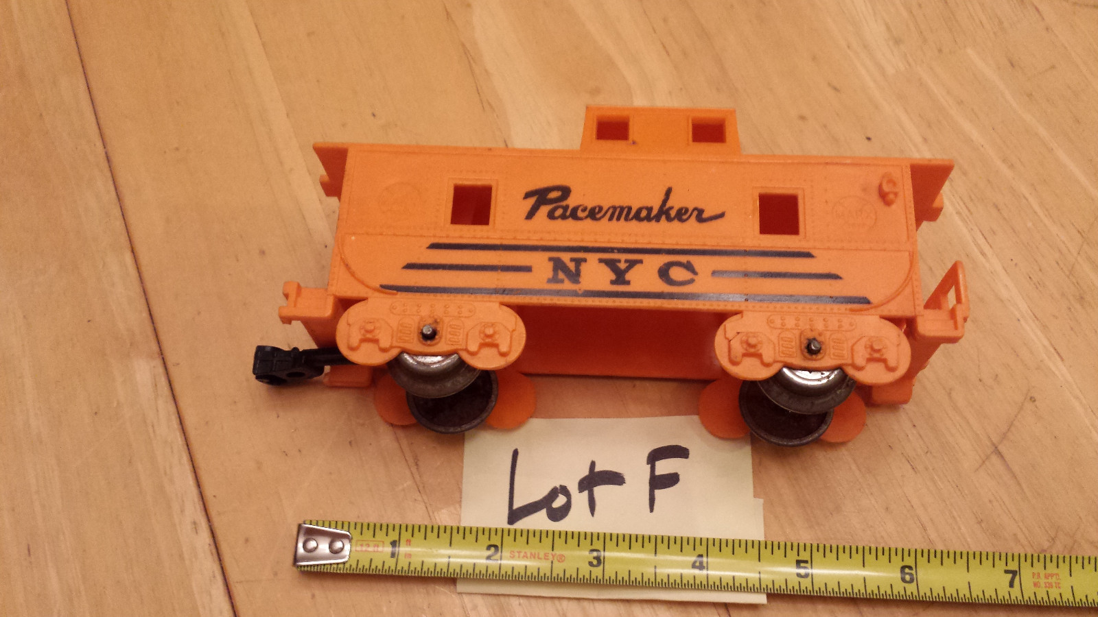 Marx Train Orange NYC Pacemaker Caboose 4 Wheel Solid knuckle Coupler ...