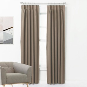 Quickfit Pinch Pleat Blockout Coated Curtain Taupe Brown Pleated Pair Blackout Ebay