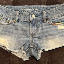 AEO American Eagle vintage 90's Cut Off Jean Shorts Size 4