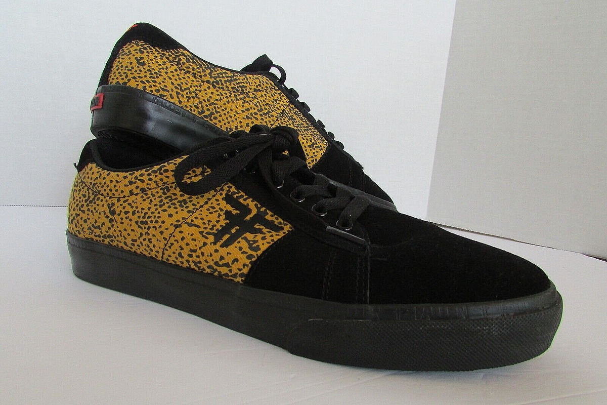 Fallen Footwear black yellow suede leather bomber Skater  display picture 2