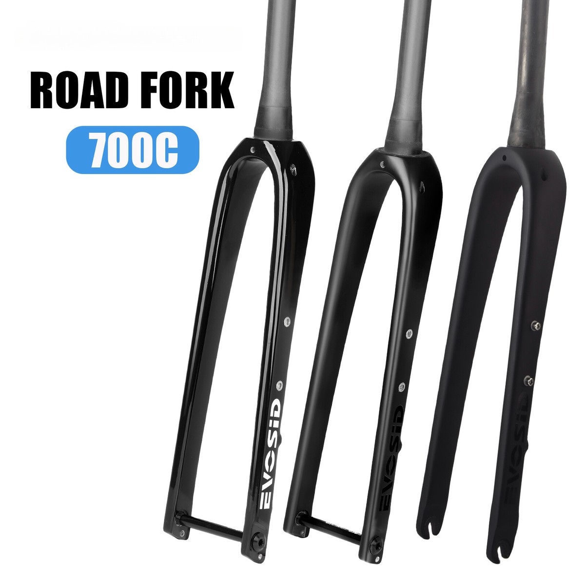 700C Full Carbon Road Bike Hard Fork QR V Disc Brake Thru