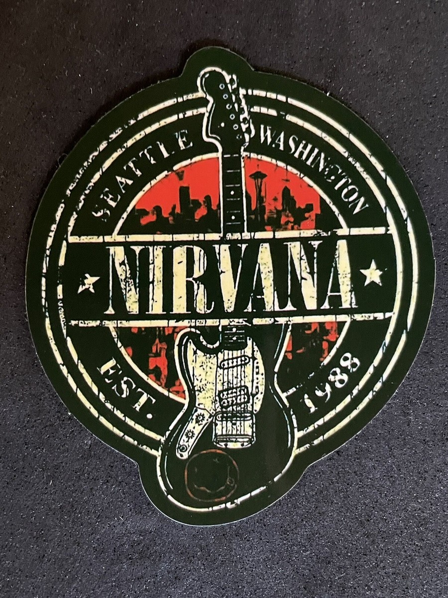 Nirvana Black Logo Band Kurt Cobain Sticker 90s Icon Grunge