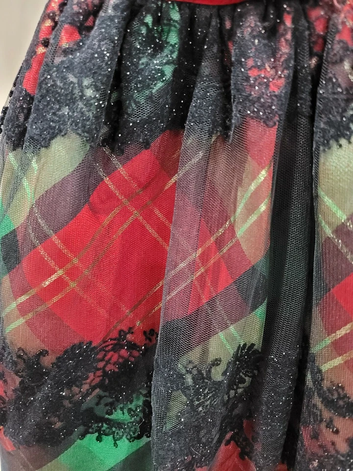 VESTIDO DE FIESTA/VACACIONES IRIS & IVY NIÑAS Talla 6 Negro Terciopelo Vestido de Navidad Foto 3 de 4