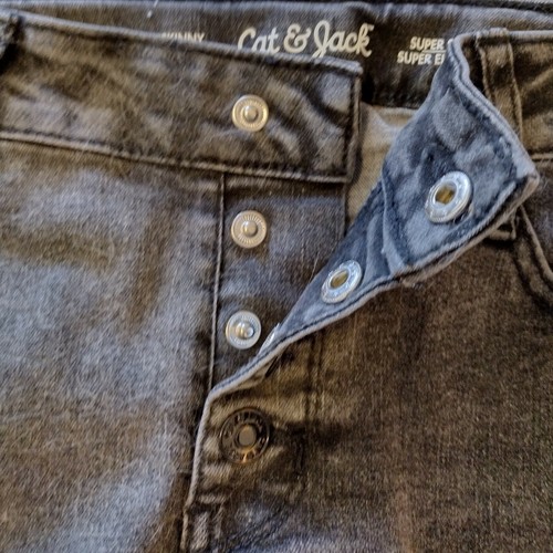 Girls Jeans size 12 Flip Sequin Star Skinny Stretch Adjustable Waist Cat & Jack - Picture 3 of 10