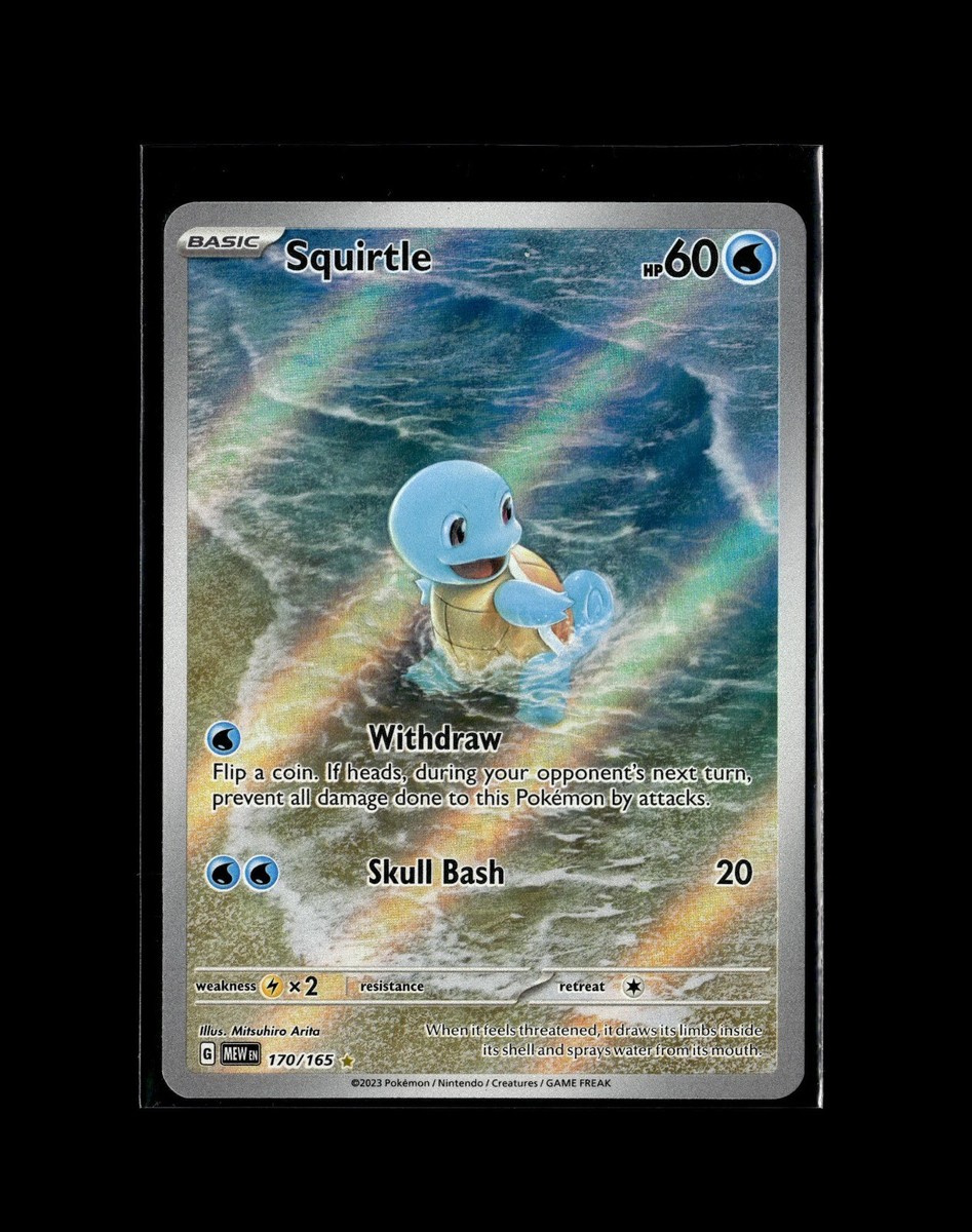 squirtle wartortle blastoise pokemon card Squirtle, Wartortle, 151 Pokmon Extended Artwork Display TreasureCollect 6x Blastoise ex Wartortle Squirtle