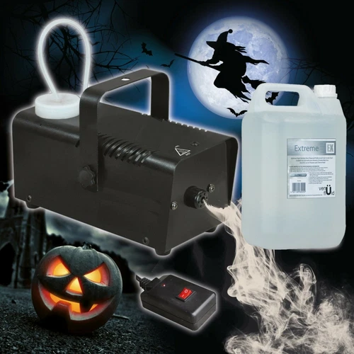 Halloween Party Haunted House Mini Fog Machine & 5L High Density Smoke Fluid