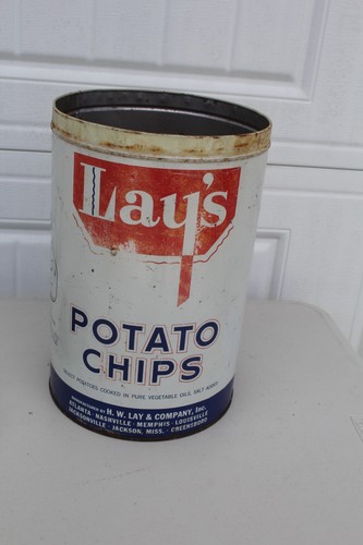 Vintage LAYS Kartoffelchips Metall Dose HW LAY &S CO. Antike Dose - Bild 4 von 18