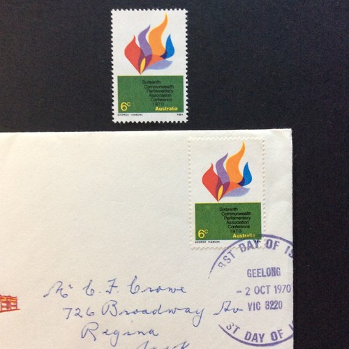 BroadviewStamps Australia #487 FDC incl MNH VF single. - Picture 2 of 3