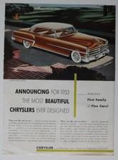 CHRYSLER 1953 magazine advertising - English - USA - ST501000818