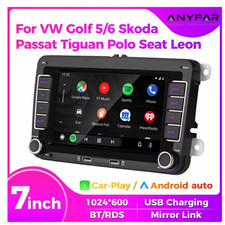 Autoradio 2DIN 7" CarPlay Android Auto VW Golf 5 6 Passat Polo BT Écran tactile