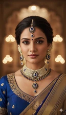 sk 71 Indian Gold Look Bollywood Beautiful Fancy New Pendant Necklace Set