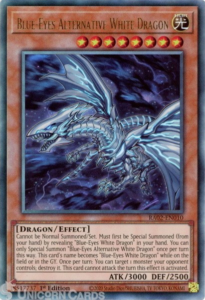 RA02-EN010 Blue-Eyes Alternative White Dragon : Ultimate Rare 1st Edition YuGiOh