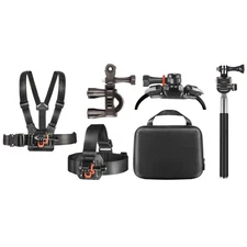 GoPro Accessories Bundle/Action Camera kit with Clip Head Mount Deco Gear