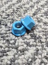 Bmx Axle Nuts 26 TPI for 3/8" Axles Powder Blue Old School Bmx Set of 4