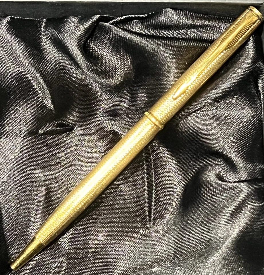 Caneta-tinteiro vintage Parker Premier grão D'orge ouro cevada rara - Imagem 3 de 4