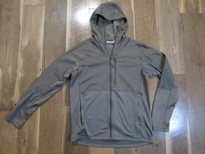 Fjallraven Men's Gray Zip Abisko Trail Fleece Green Hoodie Jacket Sz L  FLAWS