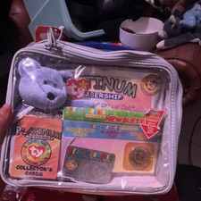 Ty Platinum Membership Kit Beanie Babies Blue Bear Plush Collector's Cards