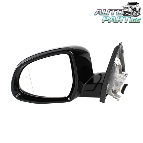 Left Side Black Mirror W/ Blind Spot Line Memory 5Pins For BMW X5 2019-2022