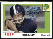 2005 Topps All American Bob Lilly Auto TCU Horned Frogs #26